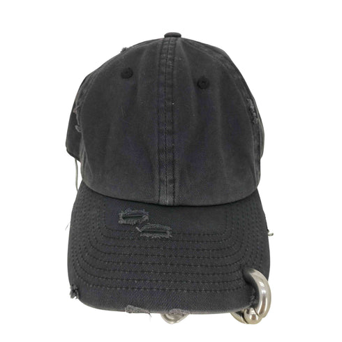BAU STUDIO ダメージ ピアス キャップ メンズ