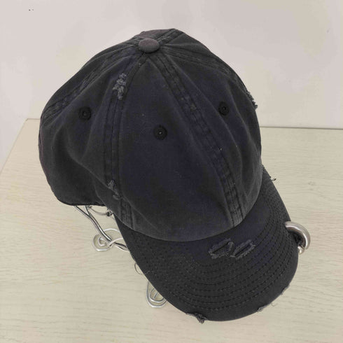 BAU STUDIO ダメージ ピアス キャップ メンズ