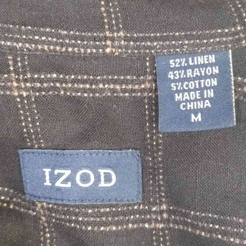 アイゾッド IZOD リネンレーヨン半袖シャツ メンズ import:M