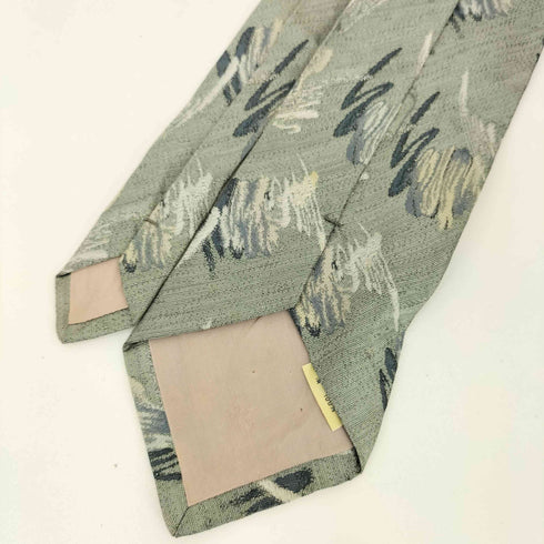アイムイッセイミヤケ im ISSEY MIYAKE 80-90s 水墨刺繍 デザイン シルクネクタイ グレー/ブラック/ホワイト メンズ