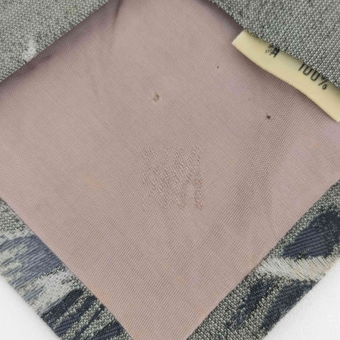 アイムイッセイミヤケ im ISSEY MIYAKE 80-90s 水墨刺繍 デザイン シルクネクタイ グレー/ブラック/ホワイト メンズ
