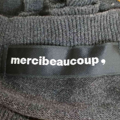 メルシーボークー mercibeaucoup 雲柄 コットンニット カーディガン レディース JPN:1