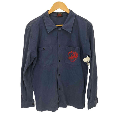 バーンズ アウト フィッターズ BARNS OUT FITTERS チェーンステッチ L/S コットンシャツ メンズ US:38