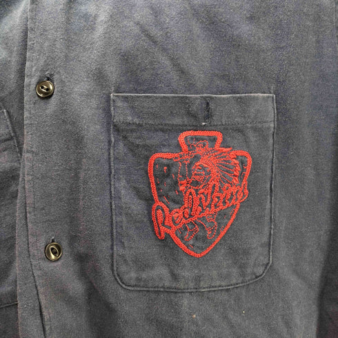 バーンズ アウト フィッターズ BARNS OUT FITTERS チェーンステッチ L/S コットンシャツ メンズ US:38