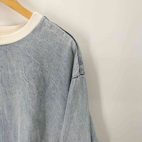 ザラ ZARA サイドジップ デニムスウェット メンズ import:S