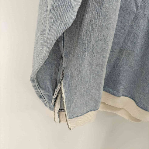 ザラ ZARA サイドジップ デニムスウェット メンズ import:S