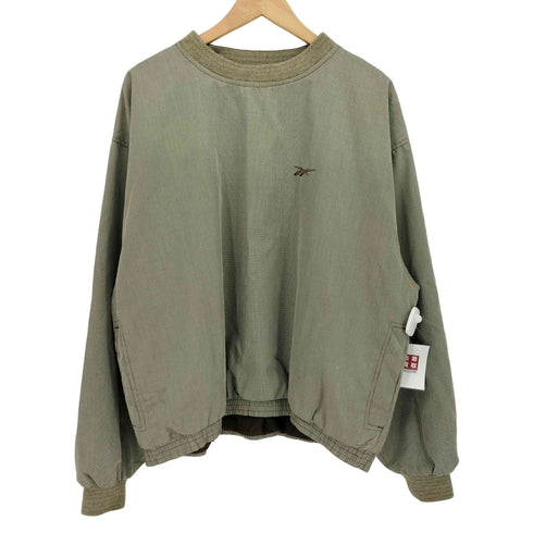 リーボック Reebok 90-00S GOLF ロゴ刺繍 ハウンドチェック レーヨン混 プルオーバー メンズ import:L