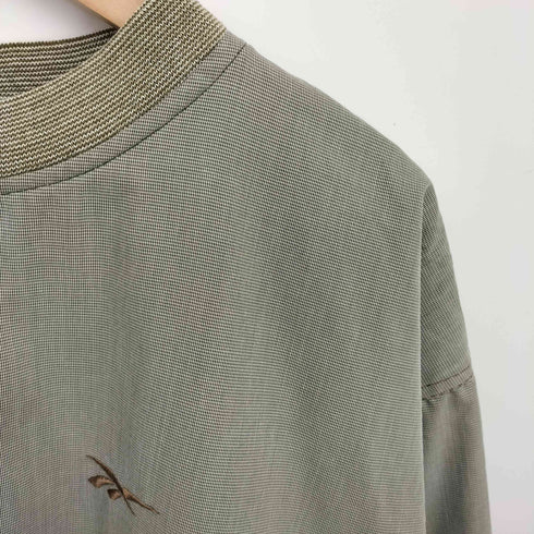 リーボック Reebok 90-00S GOLF ロゴ刺繍 ハウンドチェック レーヨン混 プルオーバー メンズ import:L