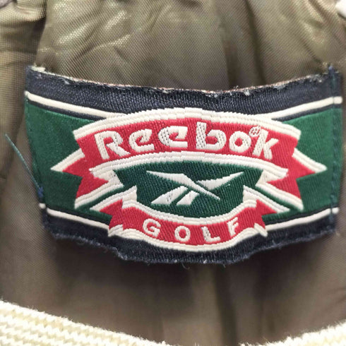 リーボック Reebok 90-00S GOLF ロゴ刺繍 ハウンドチェック レーヨン混 プルオーバー メンズ import:L