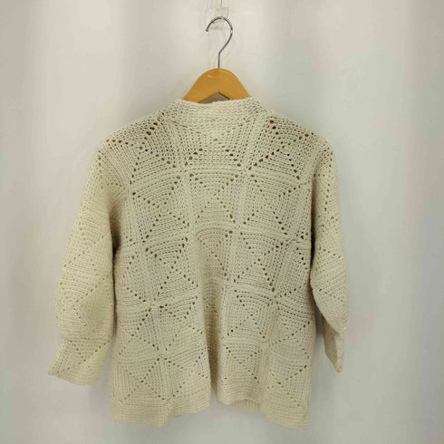 ローゲージニット ボタンレス カーディガン レディース