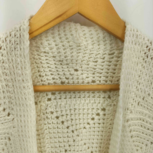 ローゲージニット ボタンレス カーディガン レディース