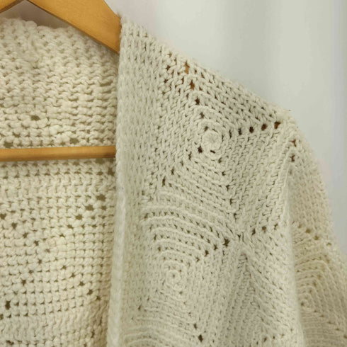 ローゲージニット ボタンレス カーディガン レディース