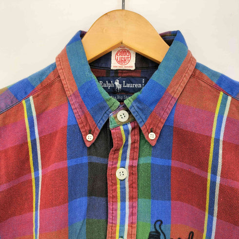 ラルフローレン RALPH LAUREN GOOD LIGHT the big shirt ボタンダウンチェックネルシャツ メンズ JPN:M