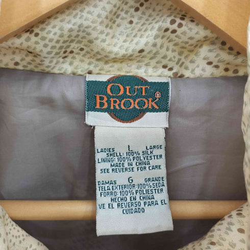 OUT BROOK パイソン柄 ジップアップ シルクジャケット メンズ L