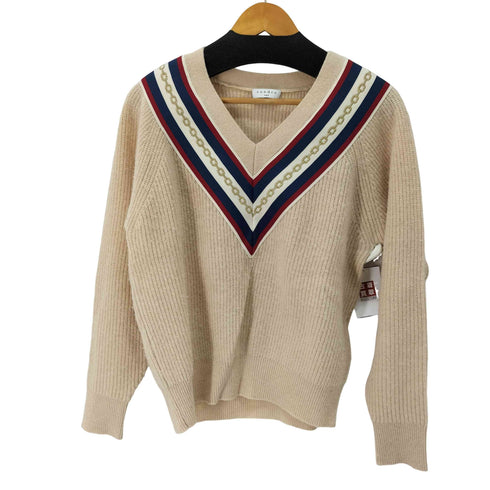 サンドロパリ sandro PARIS Vネックチェーンセーター レディース