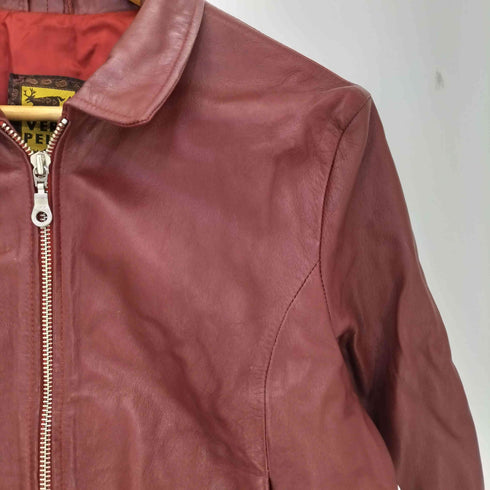 ベラペレ VERA PELLE イタリア製 レザー シングルライダースジャケット レディース EUR:46