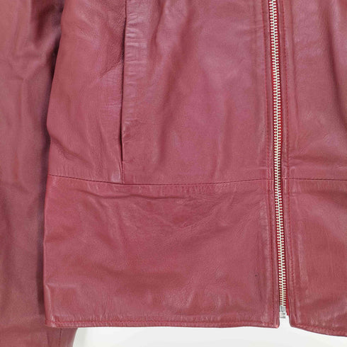 ベラペレ VERA PELLE イタリア製 レザー シングルライダースジャケット レディース EUR:46