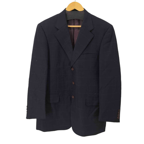 アランフラッサー alan flusser チェック柄 ウールテーラードジャケット メンズ