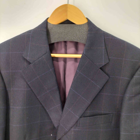 アランフラッサー alan flusser チェック柄 ウールテーラードジャケット メンズ