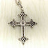 AHKAH ITALY 750刻印 ストーン装飾 ゴシッククロスネックレス メンズ