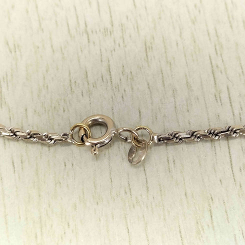 AHKAH ITALY 750刻印 ストーン装飾 ゴシッククロスネックレス メンズ