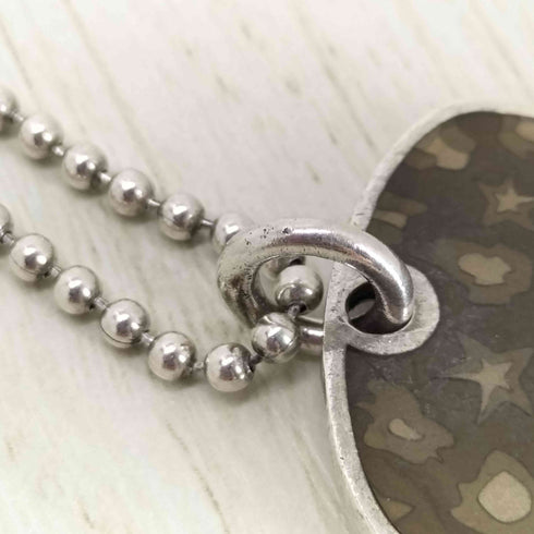 ロアー roar ストーン装飾 二丁拳銃 ドッグタグネックレス メンズ