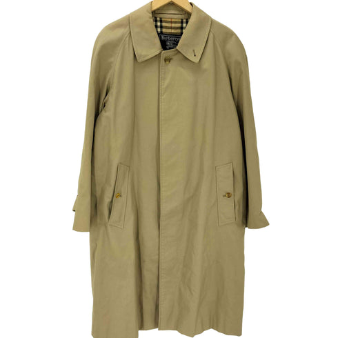 バーバリーズ BURBERRYS 80-90S 英国製 裏地ノバチェック ポリ コットン ステンカラー コート バルマカーンコート メンズ