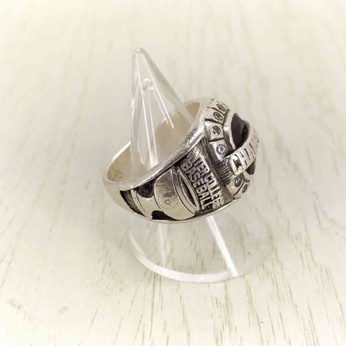 925刻印 ストーン装飾シルバーリング 1992 INTER COLLEGE BASEBALL CHAMPIONSHIP メンズ 17号