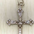 925刻印 ブレード 十字架 ラインストーンペンダントトップ メンズ