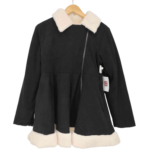 グレイル GRL リボンベルト付ファーボリュームフレアコート レディース