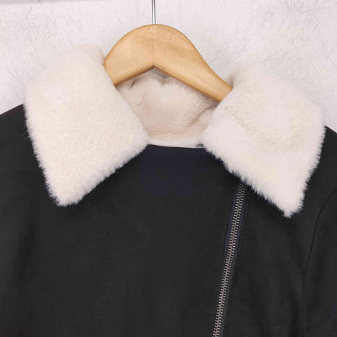 グレイル GRL リボンベルト付ファーボリュームフレアコート レディース