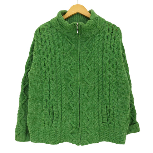 JOHNMOLLOY ウール ジップアランニット レディース