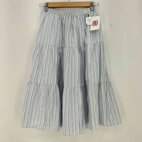 ロックマウント ROCK MOUNT USA製 ストライプ リネン フレアスカート レディース JPN:S