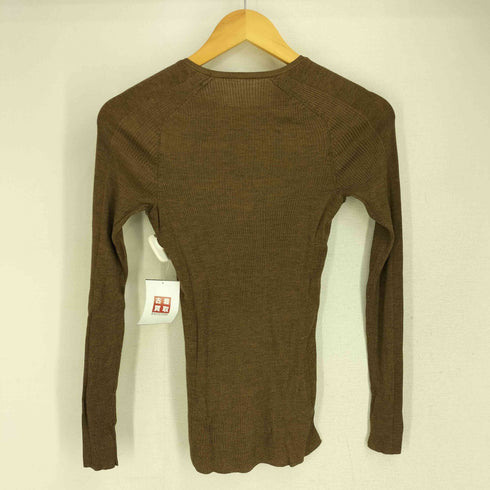 カオス Chaos 18G シルク リブニット クルーネック プルオーバー レディース FREE