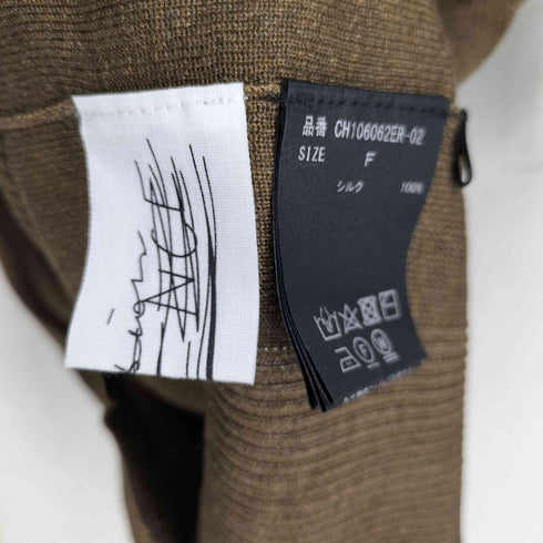 カオス Chaos 18G シルク リブニット クルーネック プルオーバー レディース FREE