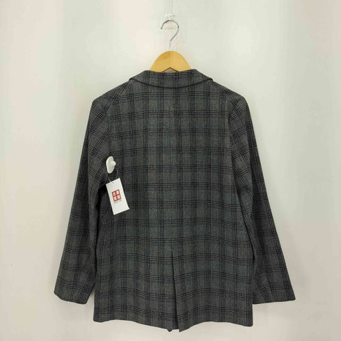 オメカシ omekashi チェック柄 ダブルテーラードジャケット レディース F