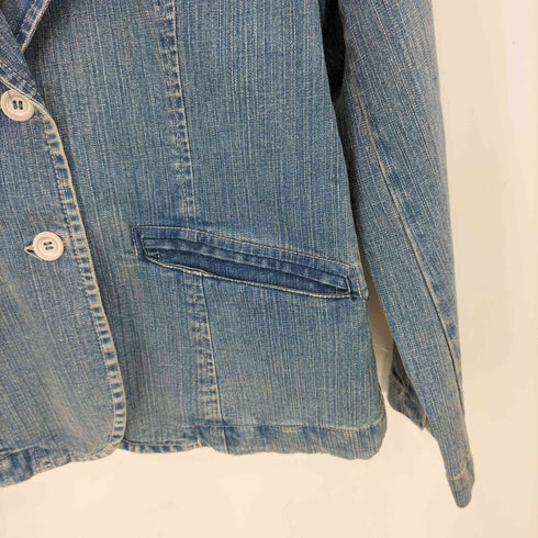 ユーピーレノマ U.P renoma デニムシングルテーラードジャケット レディース M