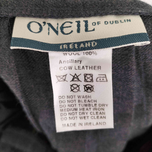 オニールオブダブリン ONEIL OF DUBLIN ウールチェック切り替えベルト巻きスカート レディース 36