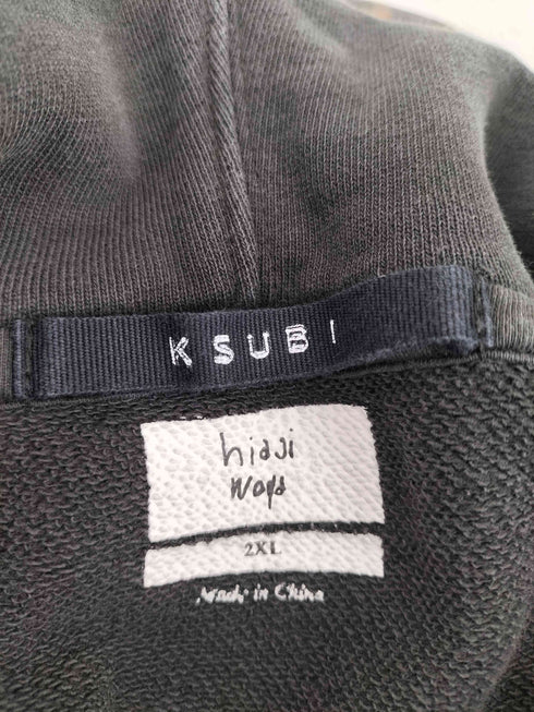 スビ KSUBI Hidji World Gluttony オーバーサイズプルオーバーパーカー メンズ 2XL