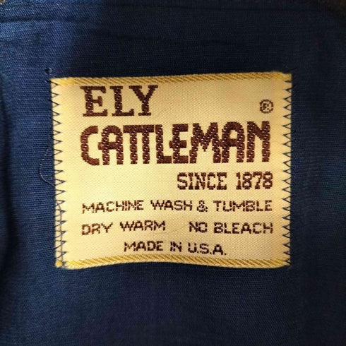 エリーキャトルマン ELY CATTLEMAN 80S USA製 ロングスリーブシャツ メンズ