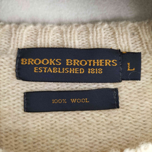 ブルックスブラザーズ BROOKS BROTHERS 刺繍ロゴ ウールニット メンズ L