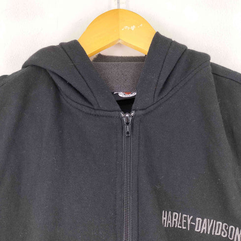 ハーレーダビッドソン HARLEY-DAVIDSON 胸元刺繍ノースリーブジップアップパーカー メンズ import:M