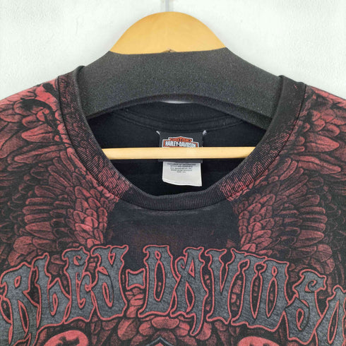 ハーレーダビッドソン HARLEY-DAVIDSON 総プリント S/S クロップドTシャツ レディース 2XL