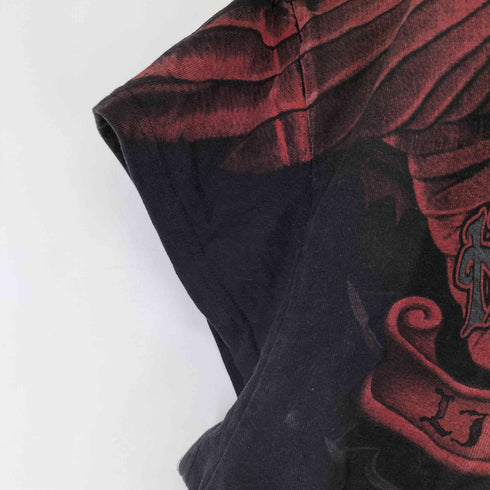 ハーレーダビッドソン HARLEY-DAVIDSON 総プリント S/S クロップドTシャツ レディース 2XL
