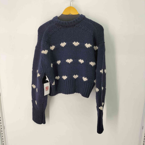 NKNIT ハートパターン ウールナイロンニット レディース JPN:0