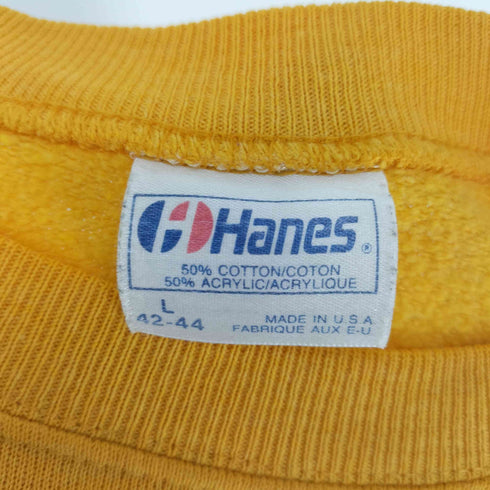 ヘインズ Hanes 80-90S USA製 50/50 コットン アクリル ラグランスリーブ クルーネック スウェット トレーナー メンズ import:L