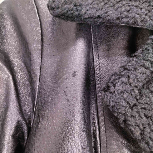 リーバイス Levis ピックレザー 襟ボア ダブルジャケット レディース import:M