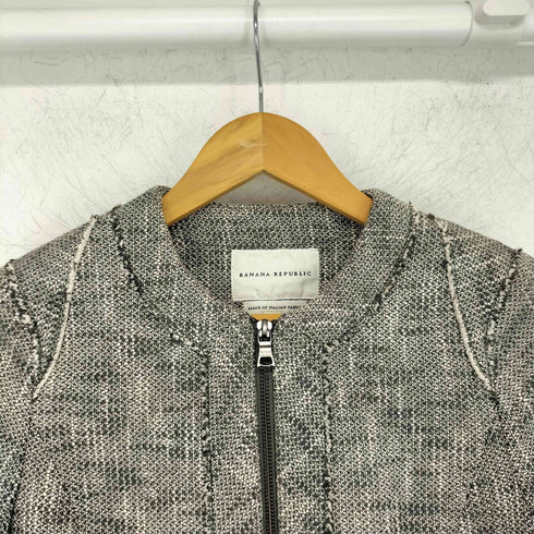 バナナリパブリック BANANA REPUBLIC ツイードノーカラージャケット レディース JPN:0