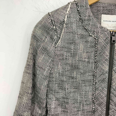 バナナリパブリック BANANA REPUBLIC ツイードノーカラージャケット レディース JPN:0