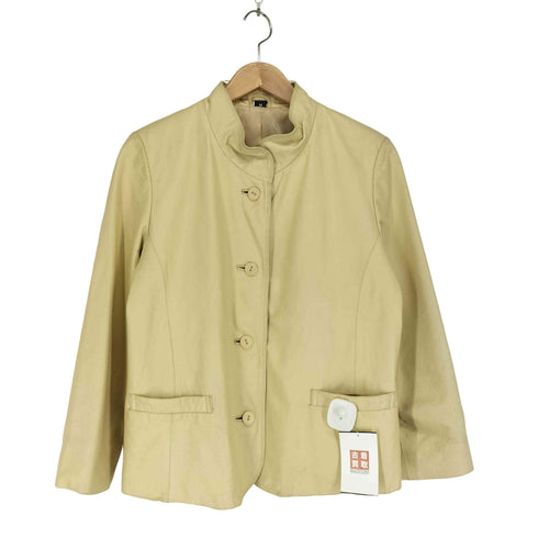 JUBIEN ピックレザー バンドカラー レザージャケット レディース import:M